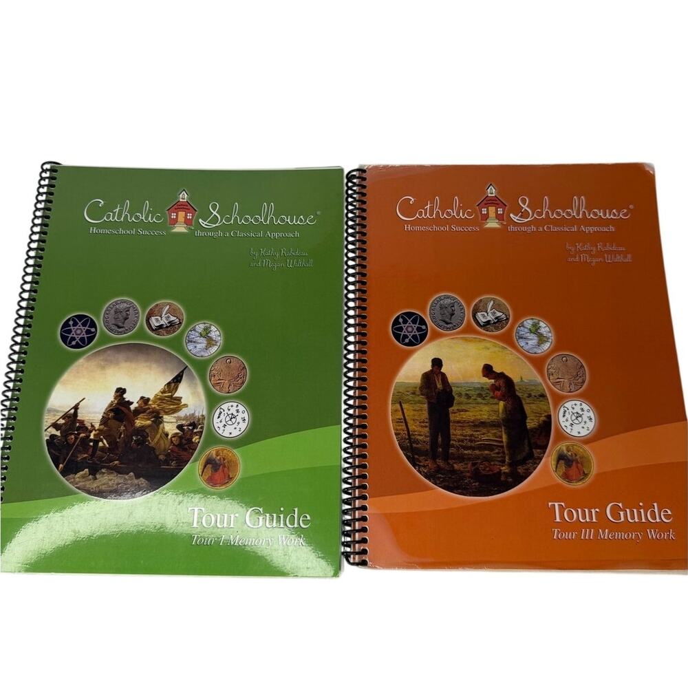 Catholic Schoolhouse Tour Guide Set - Tour 1 & Tour III Memory Work Homeschool
